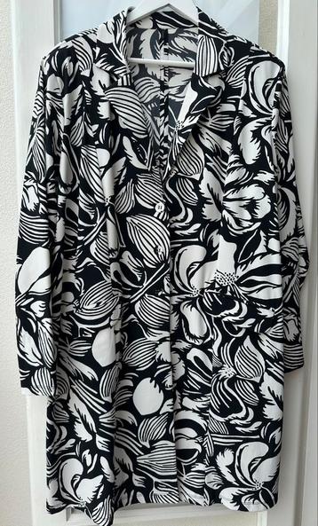 Plusbasics blazer + broek mt 52/54 travelstof zwartwit zgan beschikbaar voor biedingen