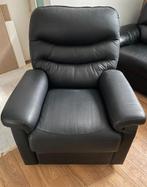 Leer bank en Fauteuils, Ophalen, Zo goed als nieuw, Leer, 75 tot 100 cm