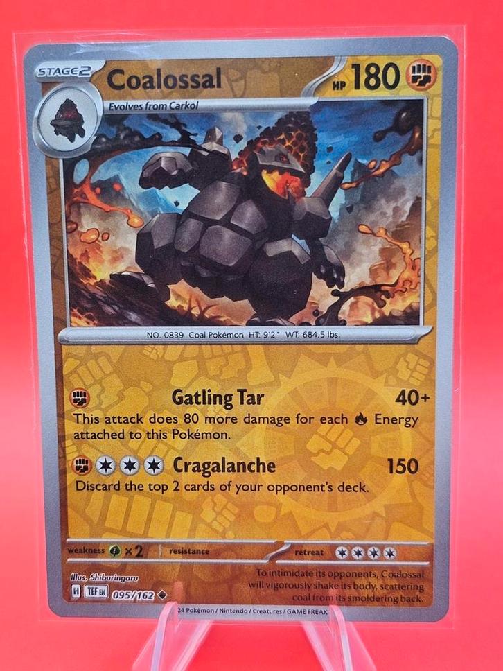 Coalossal 095/162 Reverse Holo, Hobby en Vrije tijd, Verzamelkaartspellen | Pokémon, Zo goed als nieuw, Losse kaart, Ophalen