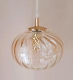 Vintage bubble hanglamp | Vintage bol amberkleur jaren 60, Ophalen of Verzenden, Minder dan 50 cm