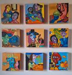 Acryl op doek, naar Corneille en Picasso. Setprijs., Ophalen of Verzenden