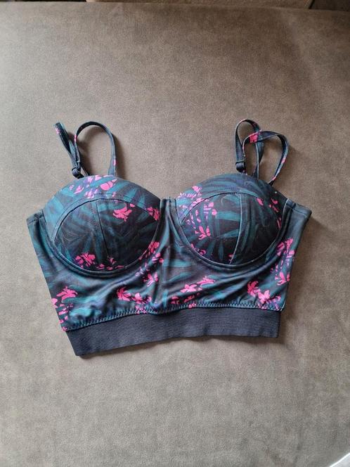 Tropische Bustier Crop Top maat S, Kleding | Dames, Tops, Zo goed als nieuw, Overige kleuren, Zonder mouw, Ophalen of Verzenden