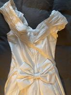 Trouwjurk met onderjurk. Stof: ruwe zijde. Maat 38, Trouwjurk, Wit, Ophalen of Verzenden, Onbekend