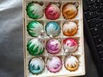 Te koop mooie glazen kerstballen met gesuikerde decoratie, Diversen, Kerst, Ophalen of Verzenden, Gebruikt