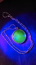 Grote uranium (thorium) ketting, Ophalen of Verzenden, Gebruikt, Groen, Zilver