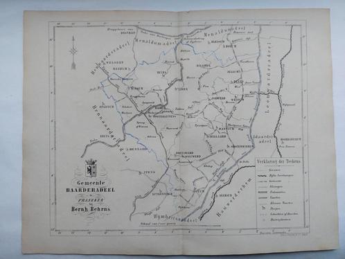 8 / Baarderadeel Friesland Zeldzame litho uit 1861, Antiek en Kunst, Kunst | Litho's en Zeefdrukken, Ophalen of Verzenden