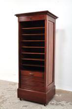 Antieke roldeurkast mahonie archiefkast kast circa 1880, Gebruikt, Verzenden, 100 tot 150 cm, 50 tot 100 cm