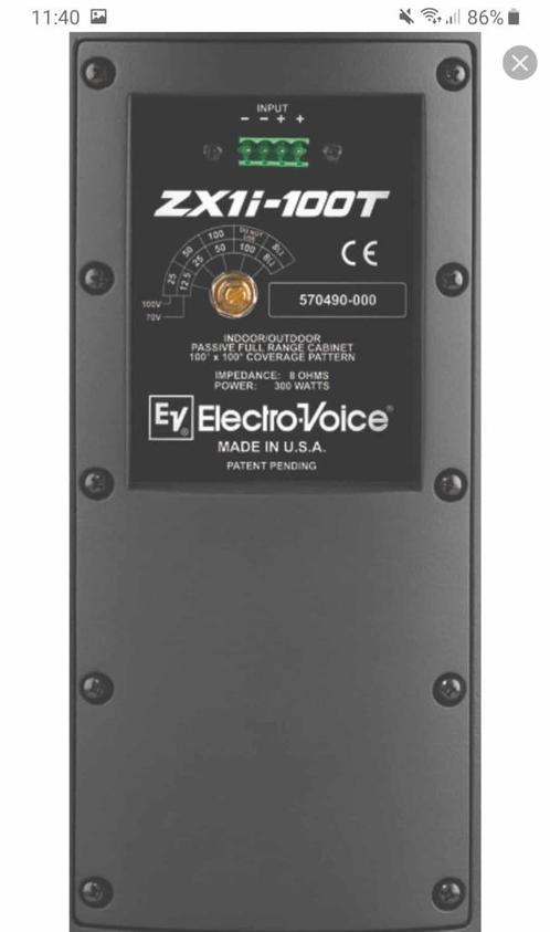 electro voice ZX1i-100T" Aantal 4", Audio, Tv en Foto, Luidsprekers, Zo goed als nieuw, Overige typen, 120 watt of meer, Overige merken