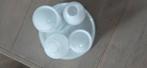 DutZ vaasjes set, Huis en Inrichting, Ophalen, Wit, Minder dan 50 cm, Glas