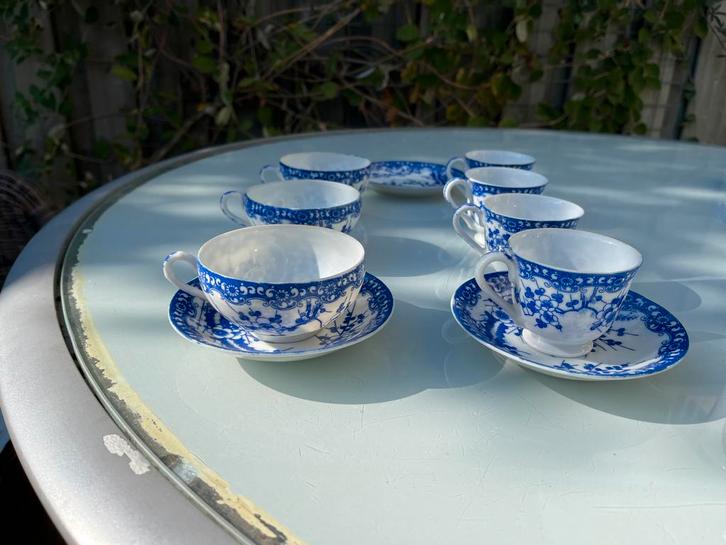 Nippon Tokusei Porselein Kopjes/Schotels Sakura, Huis en Inrichting, Keuken | Servies, Gebruikt, Kop(pen) en/of Schotel(s), Overige stijlen