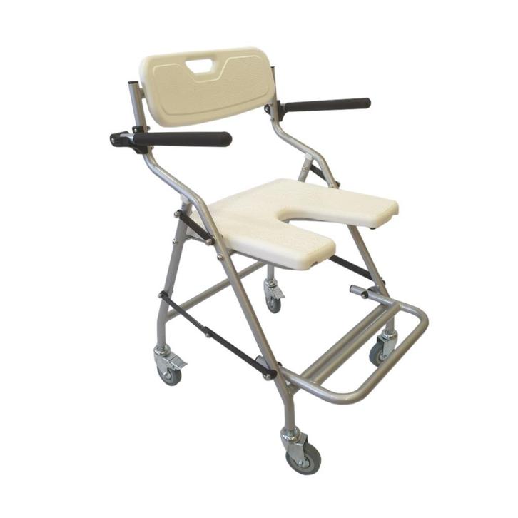 Opvouwbare aluminium douchestoel, Diversen, Verpleegmiddelen, Zo goed als nieuw, Ophalen