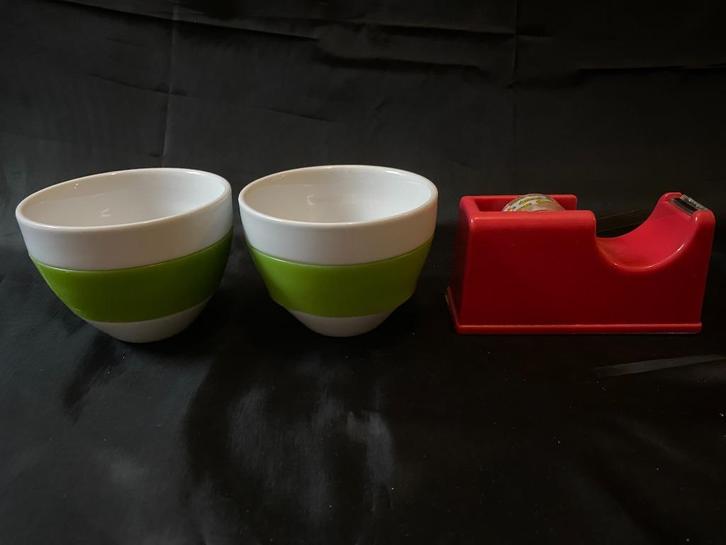 Design Set van 2 grote Koziol cafe Latte kommen of soepkomme, Huis en Inrichting, Keuken | Servies, Gebruikt, Kom(men), Overige stijlen