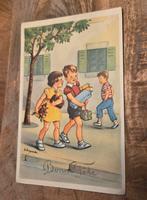 Jongen en meisje lopen met cadeautjes op straat - J. Lagarde, Verzenden, Ongelopen, Kinderen