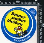 Sticker: Autobahnfink - Immer sauber bleiben, Verzamelen, Stickers, Auto of Motor, Ophalen of Verzenden, Zo goed als nieuw