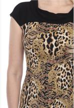 Joseph Ribkoff prachtig leopard/zwarte jurk mt M