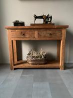 side table landelijk meubel stoer, Huis en Inrichting, Tafels | Sidetables, 100 tot 150 cm, Teakhout, Nieuw, Ophalen of Verzenden