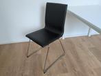 Ikea VOLFGANG stoel, zwarte zitting, verchroomd frame, Huis en Inrichting, Stoelen, Ophalen, Zwart, Metaal, Zo goed als nieuw