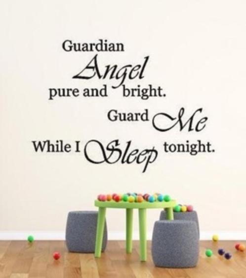 Christelijke Muursticker wandtekst Guardian Angel, Huis en Inrichting, Woonaccessoires | Wanddecoraties, Nieuw, Ophalen of Verzenden