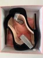 SIMMI hoge hakken 14 cm maat 38 zwart met strass, Pumps, Zwart, Nieuw, Ophalen of Verzenden