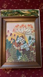 Borduurpakket platseek met houten lijst, Hobby en Vrije tijd, Borduren en Borduurmachines, Ophalen of Verzenden, Nieuw, Borduurpakket