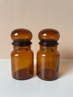 Oude Apothekerspotjes - Set van 2, Ophalen of Verzenden, Gebruikt, Glas