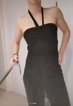 Ribkoff luxe jumpsuit zwart met chiffon overlaag maat 38, Verzenden, Zo goed als nieuw, Maat 38/40 (M), Zwart