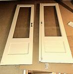 Openslaande paneeldeuren, ensuite- tuindeuren,  jaren 30, Doe-het-zelf en Verbouw, Gebruikt, Binnendeur, 200 tot 215 cm, Hout