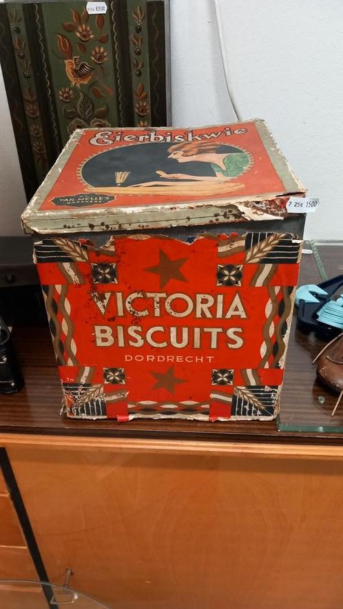 Vintage Victoria Biscuits Blikken Doos Dordrecht, Antiek en Kunst, Antiek | Overige Antiek, Ophalen of Verzenden