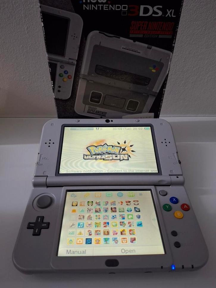 Nintendo 3ds xl snes + 39 Spellen, Spelcomputers en Games, Spelcomputers | Nintendo DS, Zo goed als nieuw, Ophalen of Verzenden