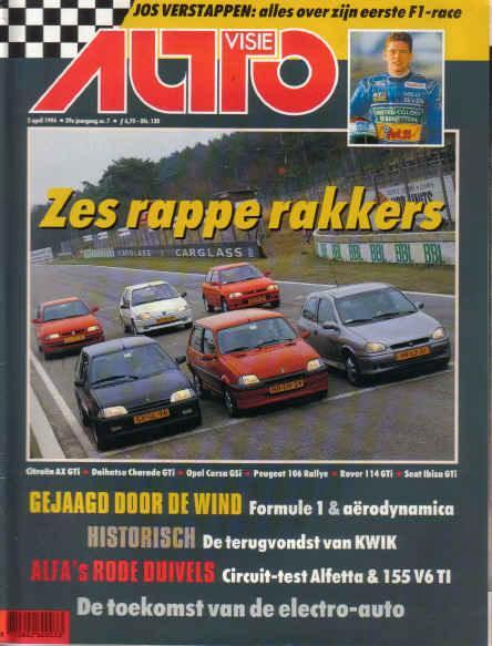 Autovisie 7 1994 : Peugeot 106 Rallye - Ford Zephyr - Alfa, Boeken, Auto's | Folders en Tijdschriften, Gelezen, Algemeen, Ophalen of Verzenden