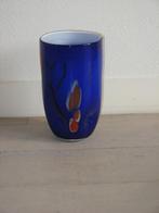 Kobaltblauwe vaas - Vintage jaren 70-80, Huis en Inrichting, Woonaccessoires | Vazen, Ophalen, Blauw, Minder dan 50 cm, Glas