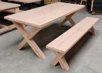 Tuinset – Douglas Eettafel met Bank – Showroom model, Ophalen, 6 zitplaatsen, Zo goed als nieuw, Bank