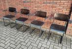 Buisframe stoelen nú 4 stuks € 100 eetkamerstoelen., Metaal, Vier, Gebruikt, Vintage