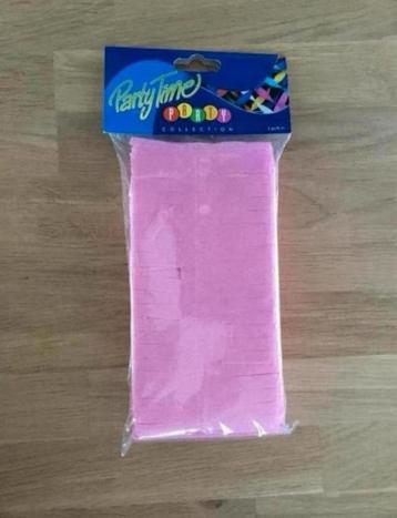 Crêpe slinger / draaiguirlande roze - 6 m | kinderfeestje beschikbaar voor biedingen