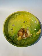 Vintage Fackelmann borden - Paashaas, Ophalen of Verzenden, Gebruikt, Rond, Metaal