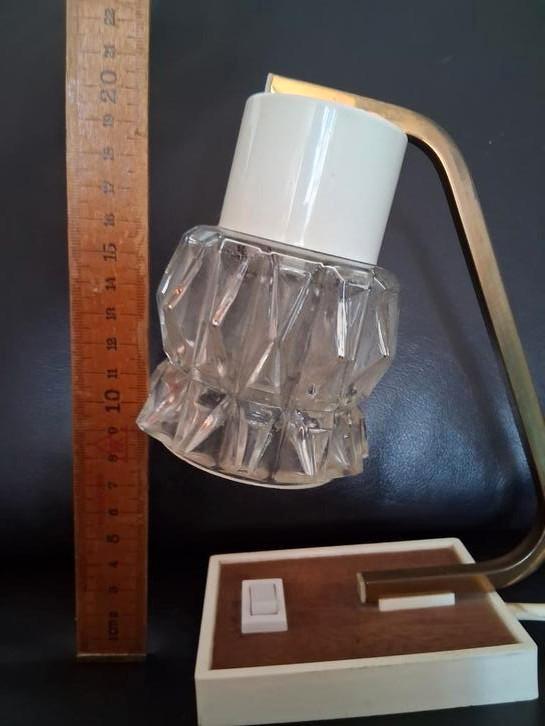 Vintage tafellampje, bureau lamp  60 er jaren, Huis en Inrichting, Lampen | Tafellampen, Zo goed als nieuw, Minder dan 50 cm, Glas