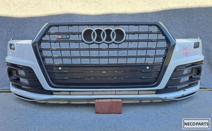 VOORBUMPER AUDI Q7 4M S LINE SLINE BUMPER GRILL ORIGINEEL, Auto-onderdelen, Carrosserie en Plaatwerk, Bumper, Audi, Gebruikt, Ophalen of Verzenden