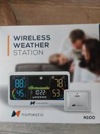 Nomestic wireless weerstation N100 wit, Audio, Tv en Foto, Weerstations en Barometers, Ophalen of Verzenden, Zo goed als nieuw