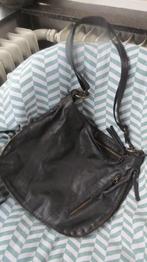 Aunts & Uncles leren tas, ruim, grootte verstelbaar met rits, Verzenden, Zo goed als nieuw, Zwart, Schoudertasje
