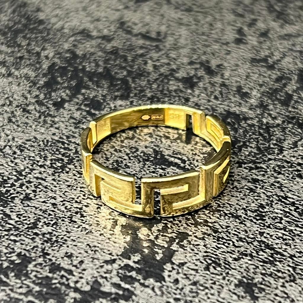 14 karata gouden ring versace model, Ophalen of Verzenden, Zo goed als nieuw, Goud, Dame