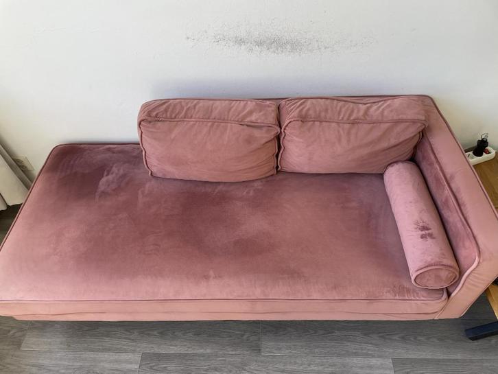 Roze Chaise Longue 77x170 cm, Huis en Inrichting, Banken | Sofa's en Chaises Longues, Gebruikt, Eenpersoons, 150 tot 200 cm, Minder dan 75 cm