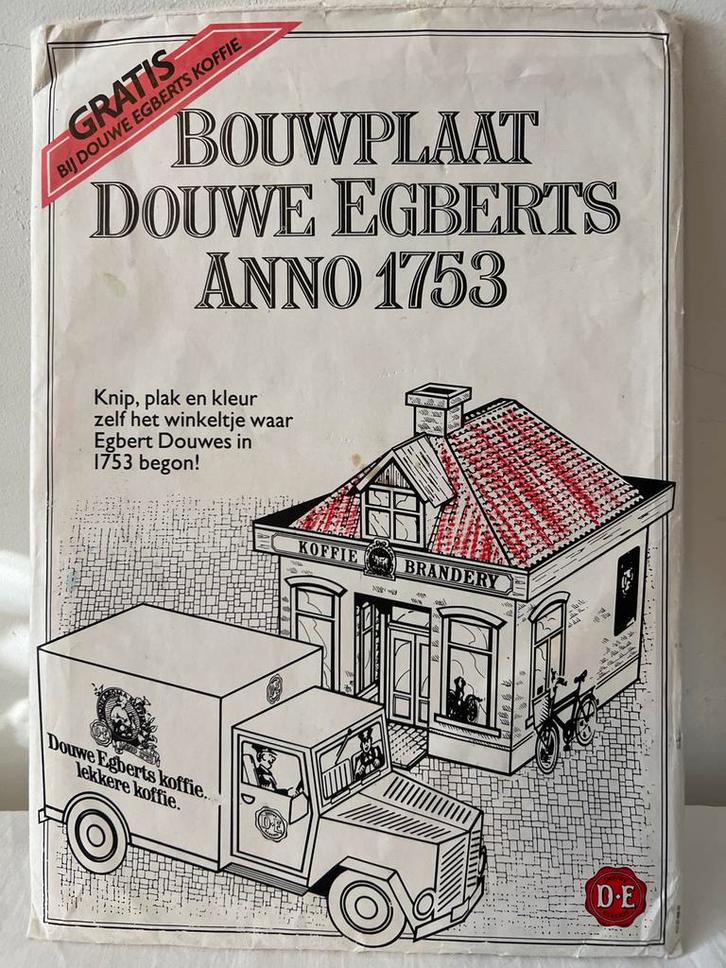 Douwe Egberts Bouwplaat Anno 1753, Verzamelen, Merken en Reclamevoorwerpen, Zo goed als nieuw, Overige typen, Verzenden