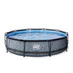 Zwembad Exit Stone Rond - 360x76 cm, Ophalen, Minder dan 80 cm, Rond, 300 cm of meer