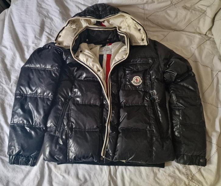 Moncler Jas Heren Maat L, Kleding | Heren, Jassen | Zomer, Gedragen, Maat 52/54 (L), Zwart, Ophalen of Verzenden