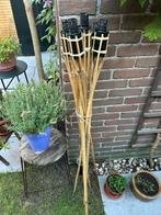 6 stuks gebruikte bamboe tuinfakkels 120cm hoog, Tuin en Terras, Fakkels, Ophalen, Gebruikt
