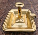 Antieke messing 19 de eeuw kandelaar, Antiek en Kunst, Ophalen of Verzenden, Koper of Brons