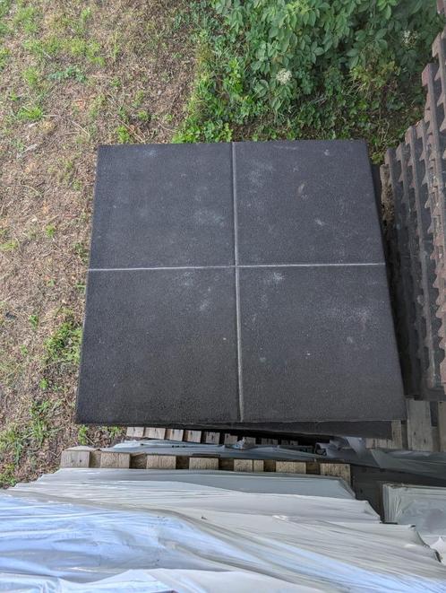 Rubberen tegels – 100 x 100 cm | 6,5 cm dik, Tuin en Terras, Tegels en Klinkers, Gebruikt, Overige typen, Rubber, 10 m² of meer