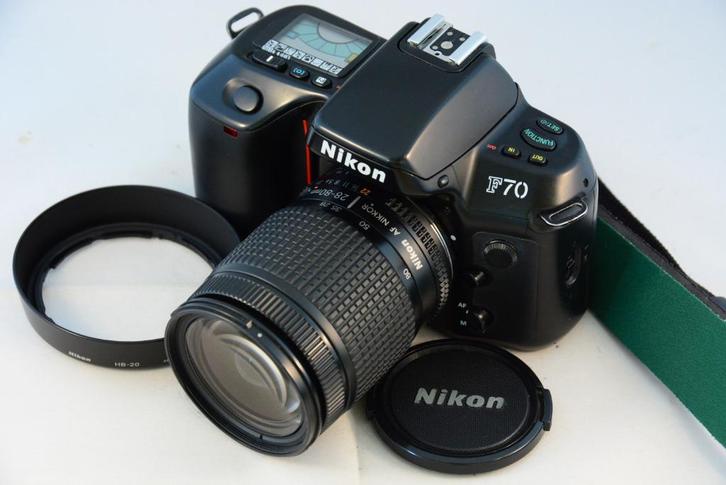 Nikon F70 body met AF Nikkor 28-80mm/3.5-5.6D SUPER STAAT, Audio, Tv en Foto, Fotocamera's Analoog, Gebruikt, Spiegelreflex, Nikon