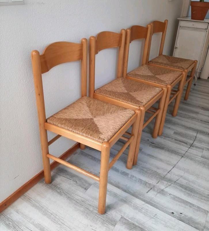 Vintage stoelen papercord |, Antiek en Kunst, Antiek | Meubels | Stoelen en Banken, Ophalen