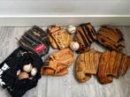 7 Honkbal handschoenen verschillende maten, tee en ballen, Sport en Fitness, Honkbal en Softbal, Ophalen, Handschoen